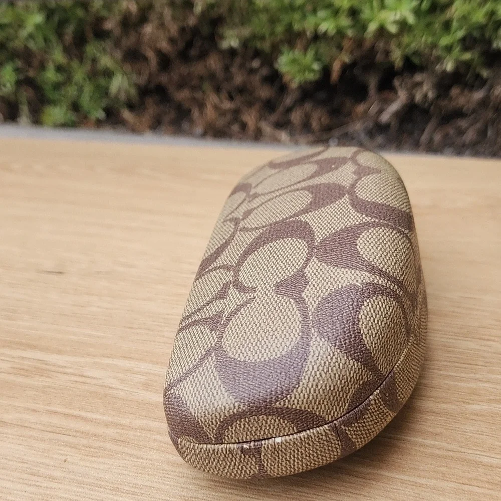 Coach Brown Monogram Hard sunglasses Case